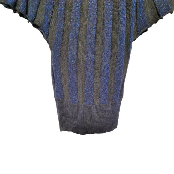 BLUE Glitter  Stretchy Tunic Knit Dress or Glitter Top One Size - Picture 10 of 12